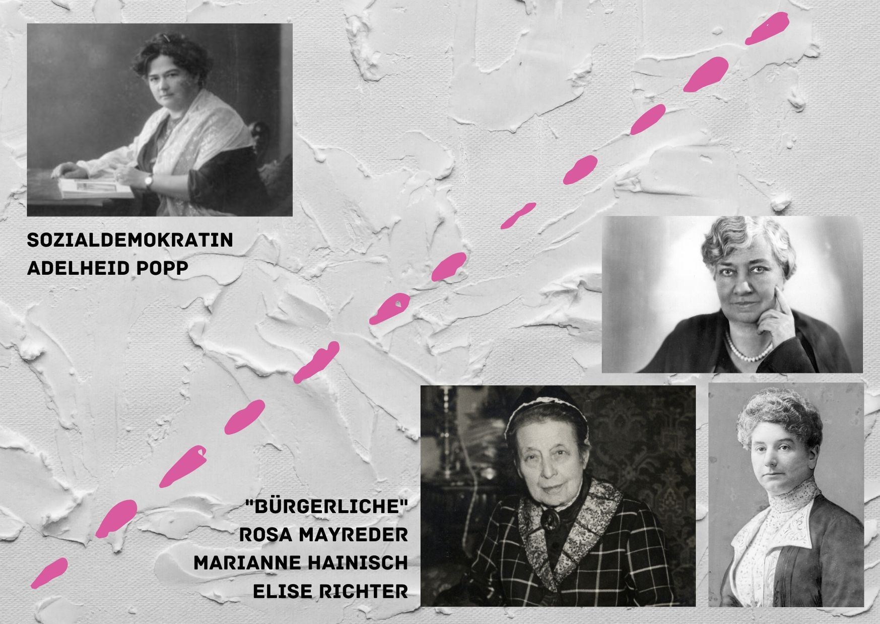 Adelheid Popp, Elise Richter, Rosa Mayreder, Marianne Hainisch, politische Verortung